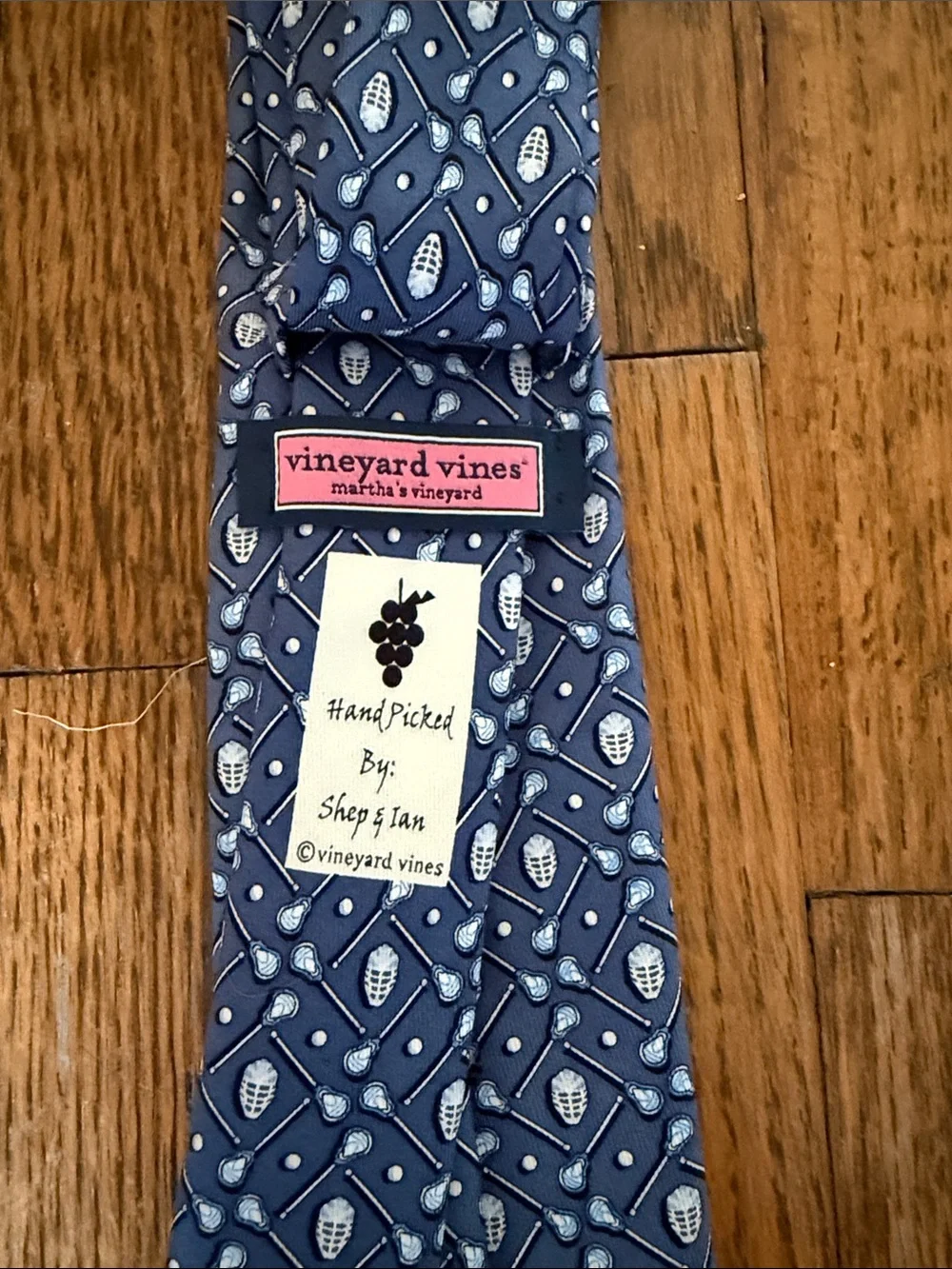 Vineyard Vines Navy Blue Geometric Silk Tie